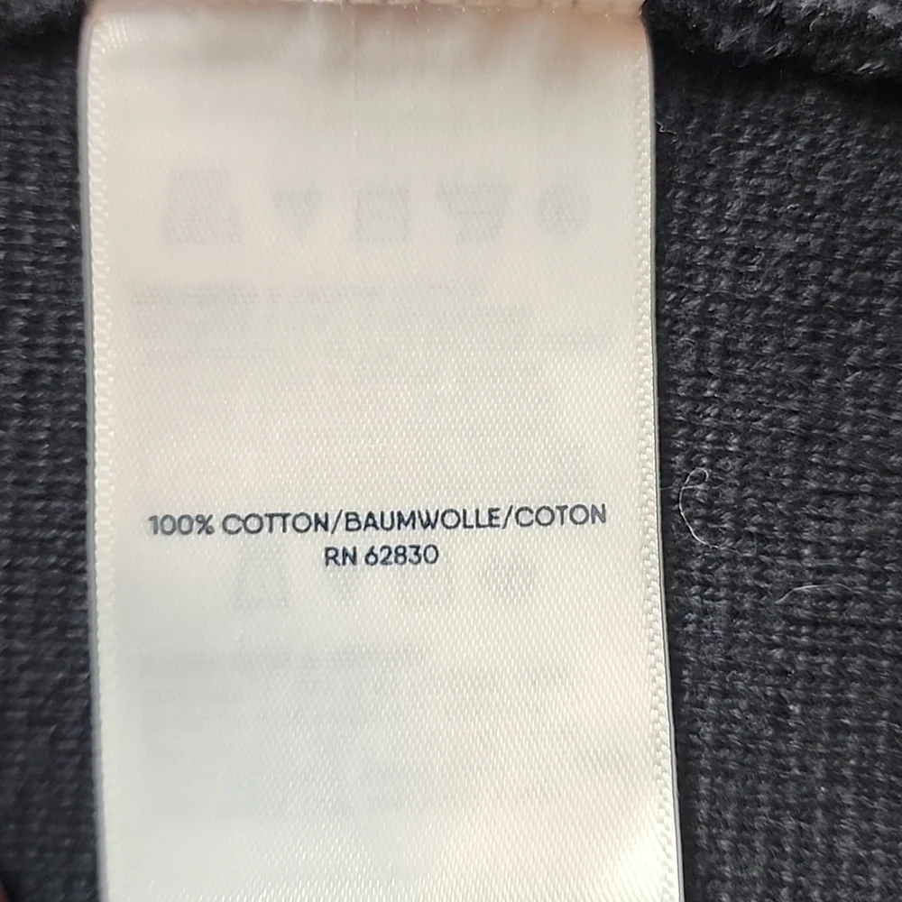 LANDS' END | Classic Closet Staple Black and White 100% Cotton Prep Cardigan | L